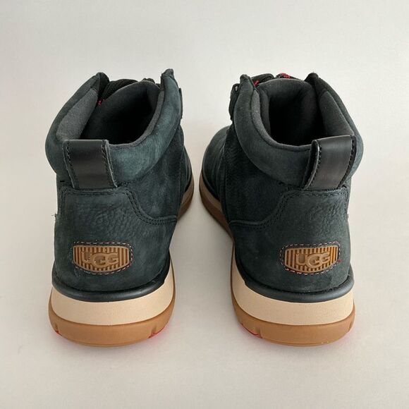 UGG Waterproof Pebbled Leather Lakesider Lace-up Ankle Boots Black 9 - Picture 7 of 14